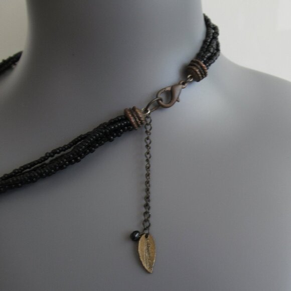 Southewestern Boho Mother Of Pearl Abalone by Coldwater Creek Necklace w/Pendant - Picture 3 of 10